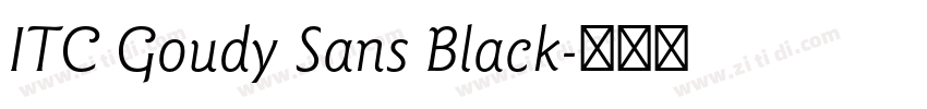 ITC Goudy Sans Black字体转换